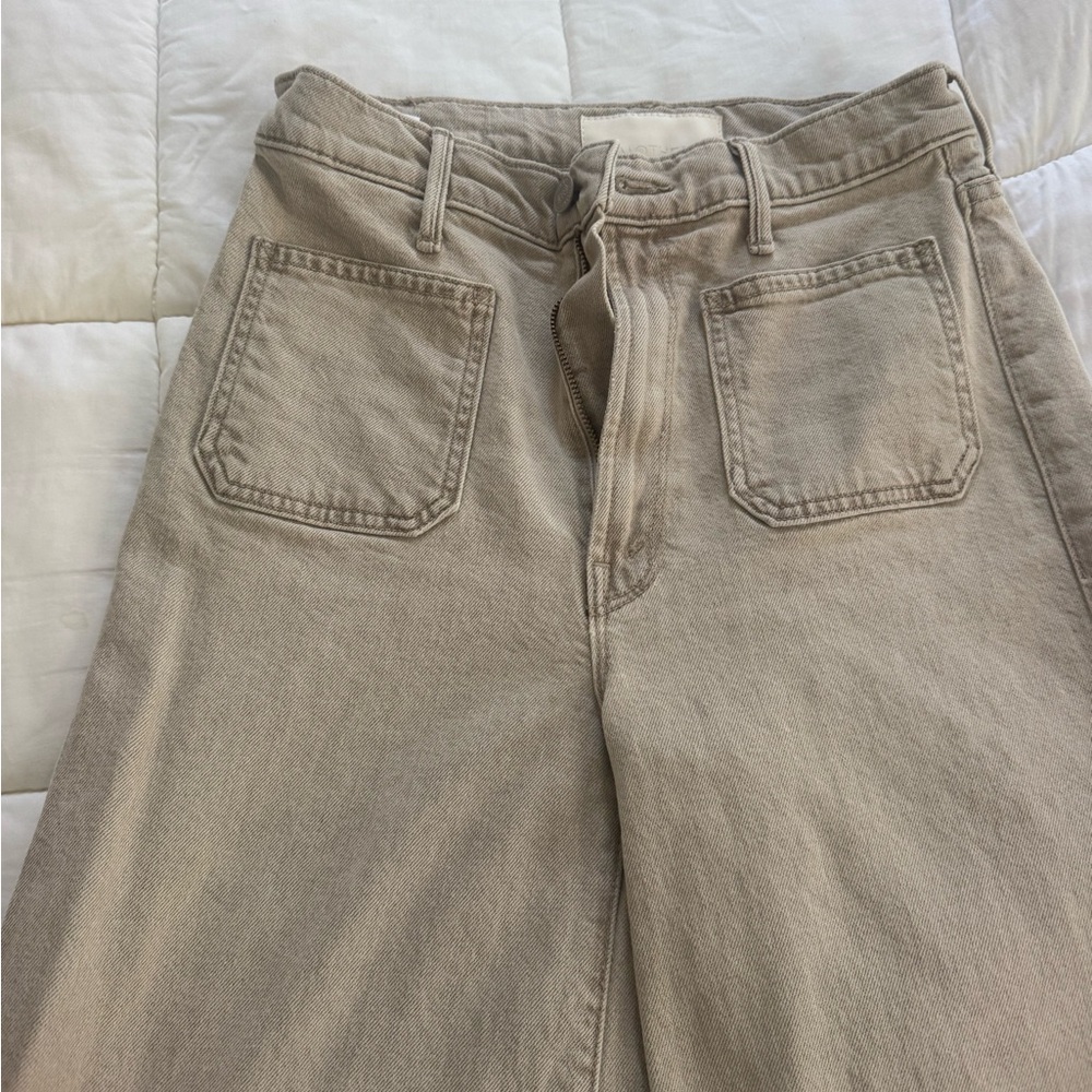 MOTHER Women's Flare Jeans in Tan